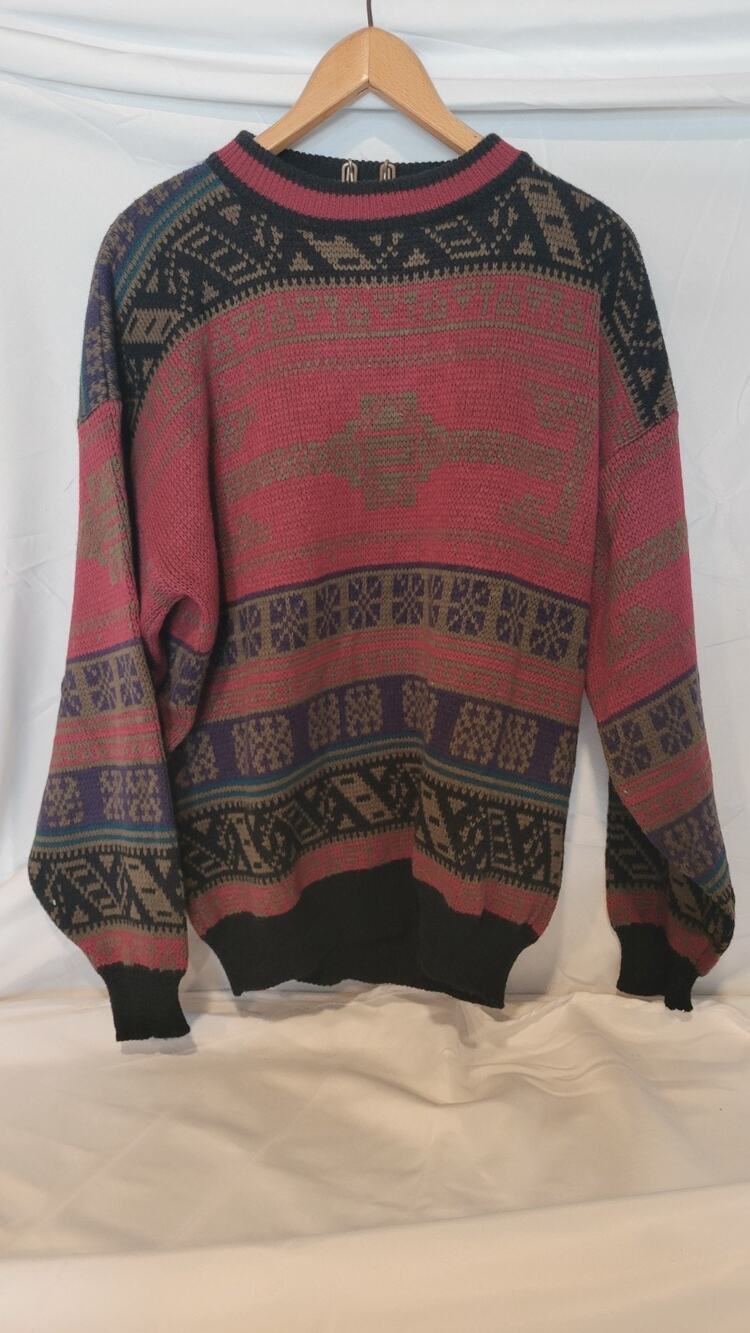 Vintage McGregor Men's XL Sweater Geometric Abstract 80s 90s Acrylic Crewneck